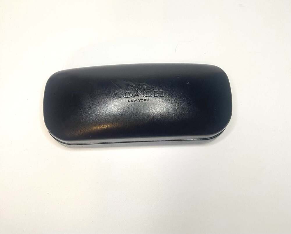 Coach New York Black Eyeglass Case with Cleaning Cloth